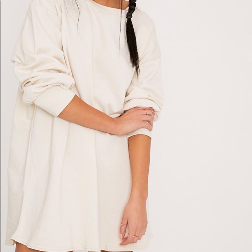 Pretty little thing taupe oversized sweater dress